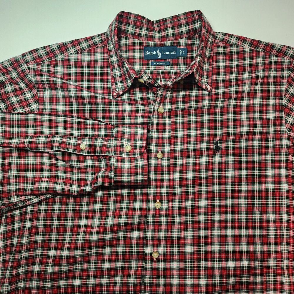 RALPH‎ LAUREN SIZE L LONG SLEEVE BUTTON DOWN MENS SHIRT